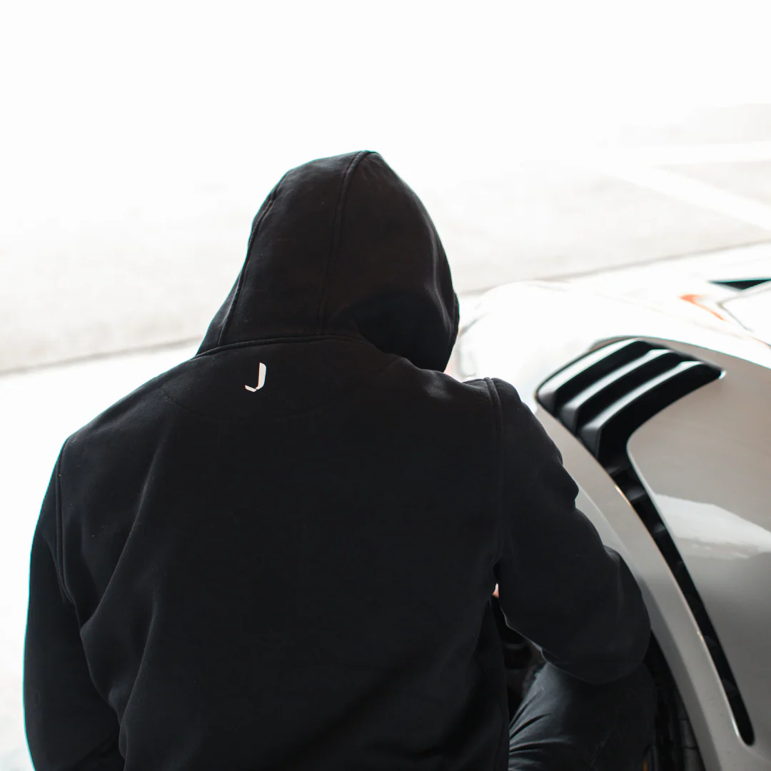 JCR Essentials Regular Fit Zip Up Hoodie - Black - Image 3